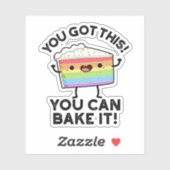 Man Got, dass man es positiv backen kann P Aufkleber (Blatt)