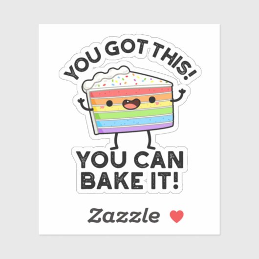 Man Got, dass man es positiv backen kann P Aufkleber (Blatt)