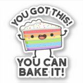 Man Got, dass man es positiv backen kann P Aufkleber (Vorderseite)
