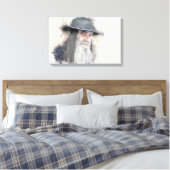 Man Hat Beard Mustache Ranger Gold Digger Leinwanddruck (Insitu (Schlafzimmer))