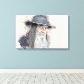 Man Hat Beard Mustache Ranger Gold Digger Leinwanddruck (Insitu (Holzboden))