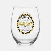 Man Höhle LED Schild Kaution Band Cocktail Weinglas Ohne Stiel (Rückseite)