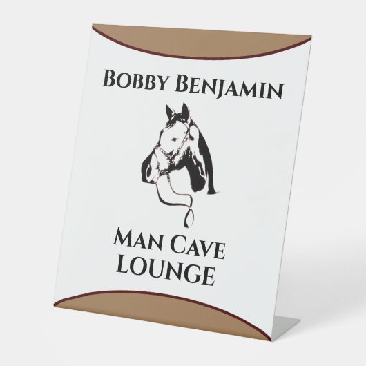 Man Höhle Racing personalize Sockelschild (Vorderseite)