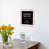 Man Höhle Schilderwarnung mit Regeln Aufdecken Tex Foliendrucke (Ablage(Küche))