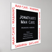 Man Höhle Schilderwarnung mit Regeln Aufdecken Tex Foliendrucke (Ablage )