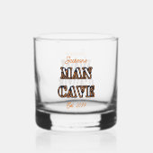 Man Höhle Text Effect Rocks Whiskey Glass Trinkbeh Whiskyglas (Rückseite)
