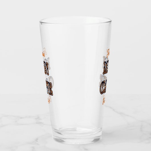 Man Höhle Texteffekt Pint Beer Glass Trinkbehälter Glas (Rechts)