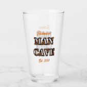 Man Höhle Texteffekt Pint Beer Glass Trinkbehälter Glas (Vorderseite)