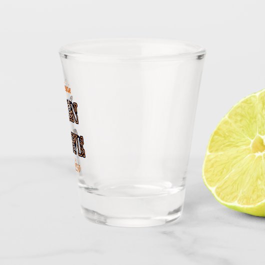 Man Höhle verbrannte Texteffekt Shot Glass Trinkbe Schnapsglas (Rechts)