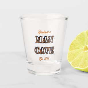 Man Höhle verbrannte Texteffekt Shot Glass Trinkbe Schnapsglas