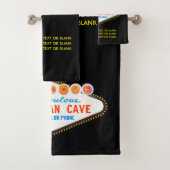 Man Höhle Your Garage Berühmter Schildkröte-Indivi Badhandtuch Set (Insitu)