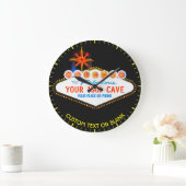 Man Höhle Your Garage Berühmter Schildkröte-Indivi Große Wanduhr (Zuhause)