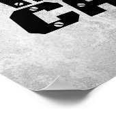 Man Höhle Zitat Poster fett Text auf grau (Ecke)