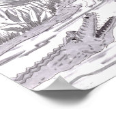 Man Holding a Woman While Swinging on a Vine Past  Poster (Ecke)