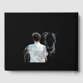 Man Holding Horse Dark Guest Book Gästebuch (Rückseite)