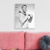 Man Holding Tennis Racket Leinwanddruck (Insitu (Wohnzimmer))