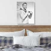 Man Holding Tennis Racket Leinwanddruck (Insitu (Schlafzimmer))