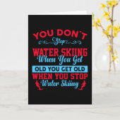 Man hört nicht auf, Wasserski zu fahren, wenn man Karte (Gelbe Blume)