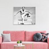 Man Hurdling Leinwanddruck (Insitu (Wohnzimmer))
