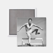 Man Hurdling Magnet (Vorderseite/Rückseite)