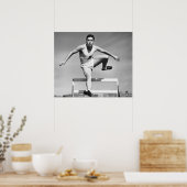 Man Hurdling Poster (Küche)