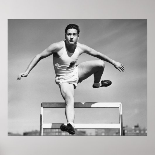 Man Hurdling Poster (Vorne)