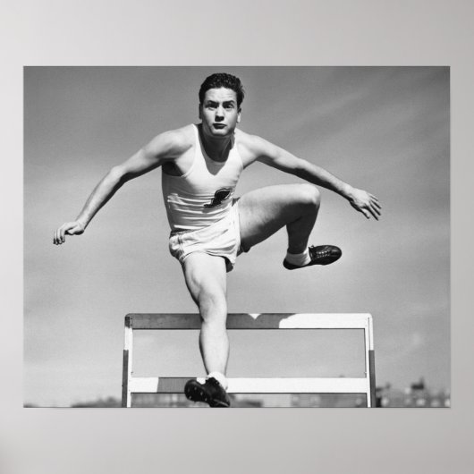 Man Hurdling Poster (Vorne)