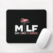 Man I Liebe Flamingos Bird Lover Summer Flamingo Mousepad (Mit Mouse)