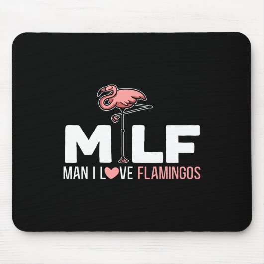 Man I Liebe Flamingos Bird Lover Summer Flamingo Mousepad (Vorne)