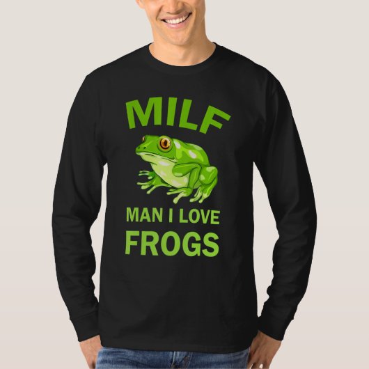 Man I Liebe Frogs Bumper Niedlich Crazy Frog Rette T-Shirt (Vorderseite)