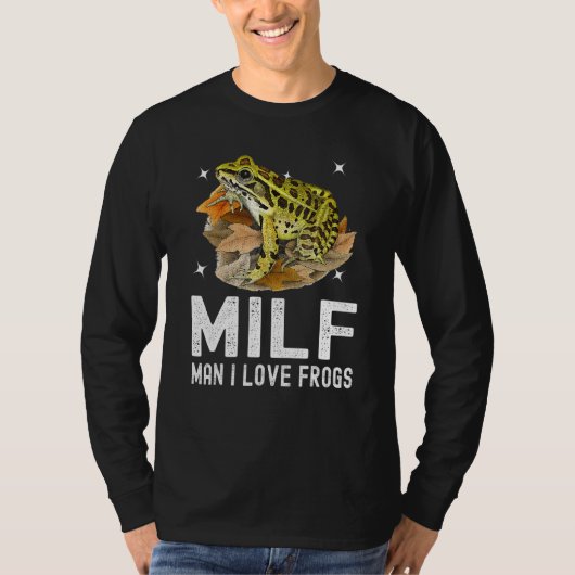 Man I Liebe Frogs Sprichwort Amphibien T-Shirt (Vorderseite)