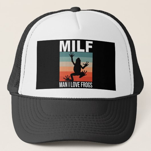 Man I Liebe Frogs Truckerkappe (Vorderseite)