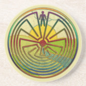 MAN IN DER MAZE-Landschaft + Hintergrund Getränkeuntersetzer (Vorne)