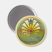 MAN IN DER MAZE-Landschaft + Hintergrund Magnet (Vorderseite/Rückseite)