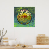 MAN IN DER MAZE-Landschaft + Hintergrund Poster (Küche)