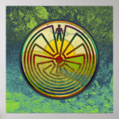 MAN IN DER MAZE-Landschaft + Hintergrund Poster (Vorne)