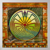 MAN IN DER MAZE-Landschaft + Hintergrund Poster (Vorne)