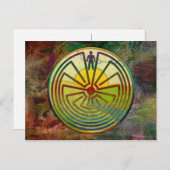 MAN IN DER MAZE-Landschaft + Hintergrund Postkarte (Vorne/Hinten)