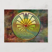 MAN IN DER MAZE-Landschaft + Hintergrund Postkarte (Vorderseite)