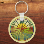 MAN IN DER MAZE-Landschaft + Hintergrund Schlüsselanhänger (Vorderseite)