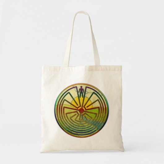 MAN IN DER MAZE-Landschaft + Hintergrund Tragetasche (Vorne)