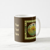 MAN IN DER MAZE Landschaft + Ihr Backgr. & Text Kaffeetasse (VorderseiteRechts)