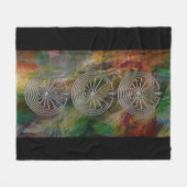 MAN IN DER MAZE Silber + Ihr Hintergrund Fleecedecke (Vorderseite (Horizontal))