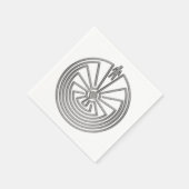 MAN IN DER MAZE Silber + Ihr Hintergrund Serviette (Ecke)