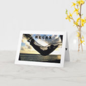 **MAN IN HAMMOCK***-RELAX UND GENIESSEN SIE IHREN  KARTE (Gelbe Blume)