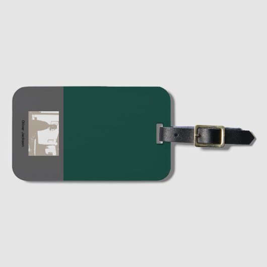 Man in Yoga pose Gepäckanhänger (Vorderseite (Horizontal))