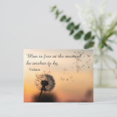Man is Free Voltaire Quote Postkarte (Stehend Vorderseite)