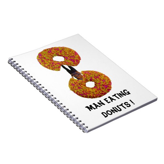 Man isst Donuts ! Notizbuch Notizblock (Rechte Seite)