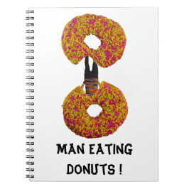 Man isst Donuts ! Notizbuch Notizblock