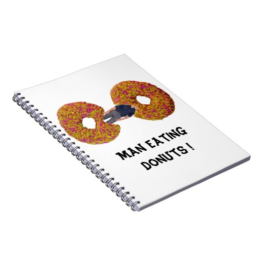 Man isst Donuts ! Notizbuch Notizblock (Rechte Seite)